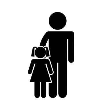 aile anne siluet izole simgesi