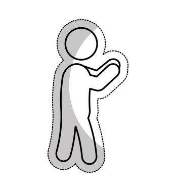 adam siluet izole simgesi