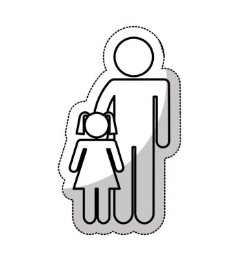 aile anne siluet izole simgesi