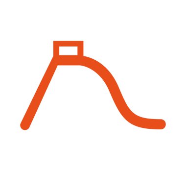 Slayt park izole simgesi