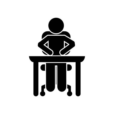 adam siluet izole simgesi