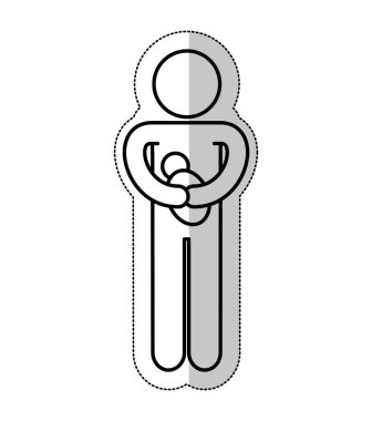 aile anne siluet izole simgesi