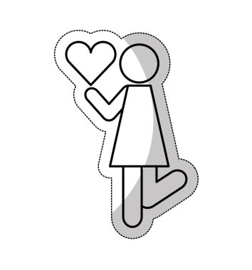 kadın siluet izole simgesi