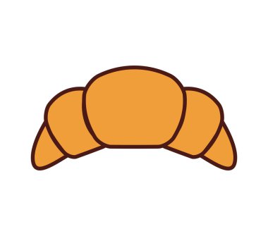 kruvasan ekmek izole simgesi