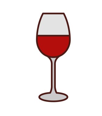 şarap kadehi izole edilmiş ikon iç