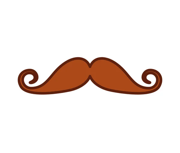 Moustache chef icône isolée — Image vectorielle