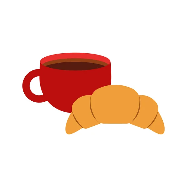Croissant brood geïsoleerde pictogram — Stockvector