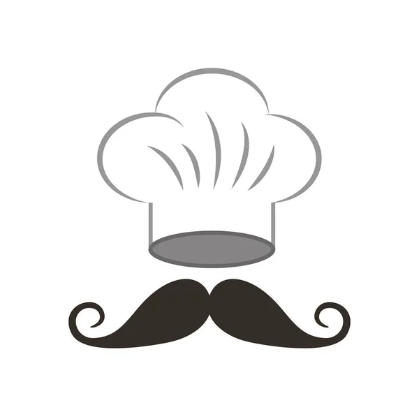 Hat chef uniform isolated icon — Stock Vector