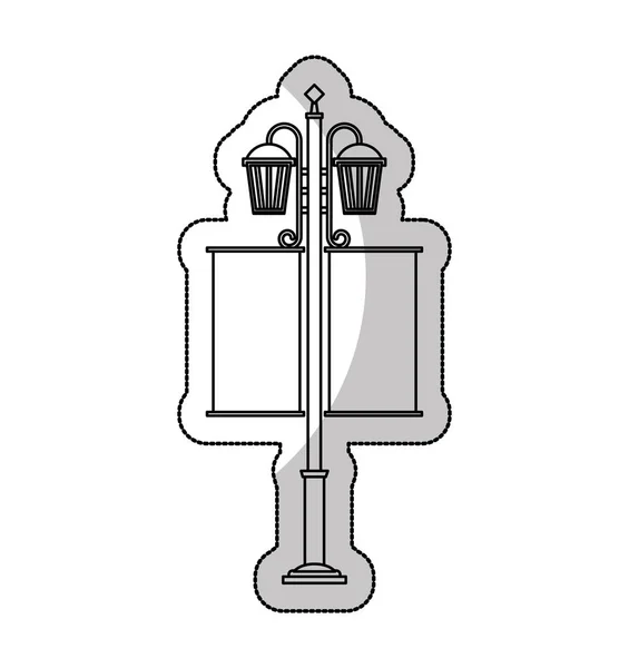 Ícone de parque clássico lanterna isolado —  Vetores de Stock