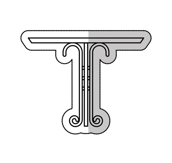Estrutura de ferro forjado ícone isolado — Vetor de Stock