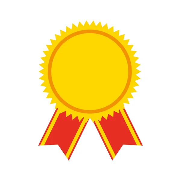 Medaglia premio icona isolata — Vettoriale Stock
