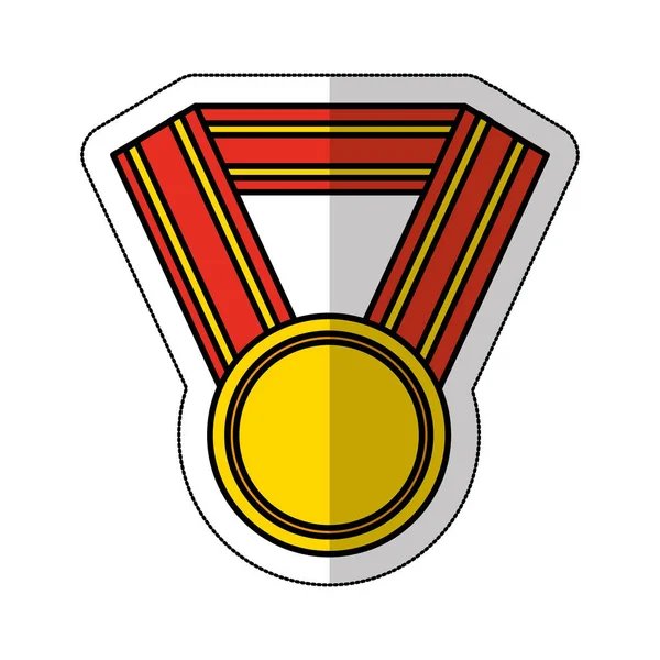 Médaille prix icône isolée — Image vectorielle