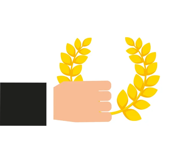 Wreath crown award icon — Stock Vector