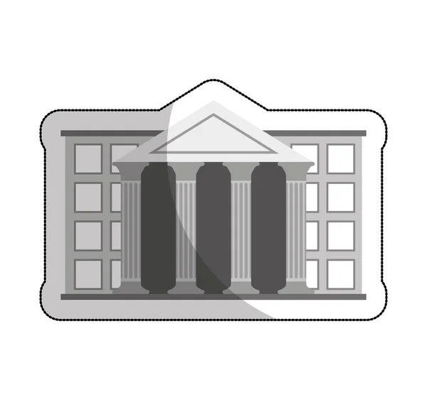 Court building isolated icon — Stock Vector