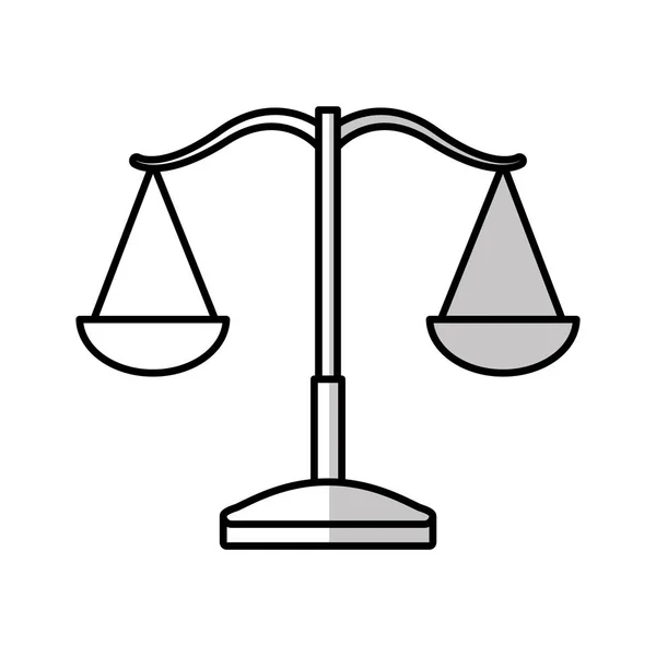 Equilíbrio justiça ícone isolado — Vetor de Stock