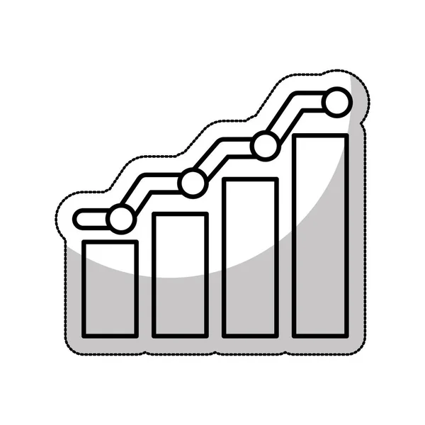 Barras estatísticas ícone isolado — Vetor de Stock