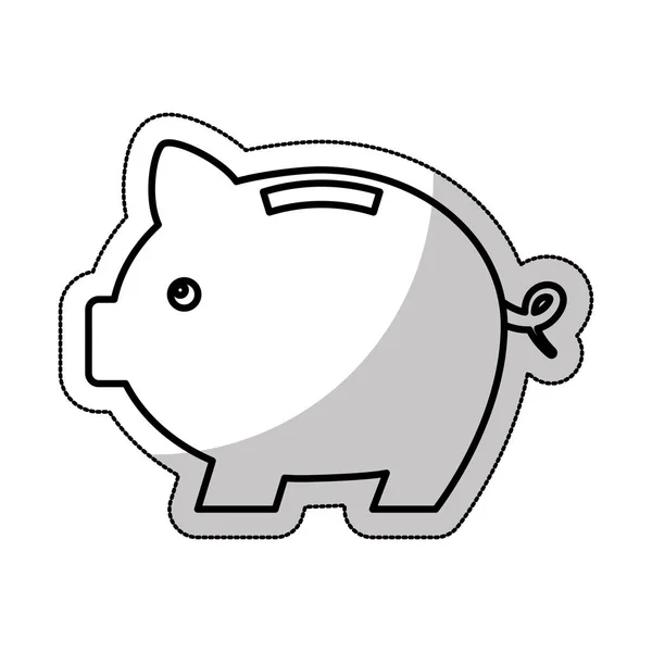 Piggy besparingen geïsoleerde pictogram — Stockvector