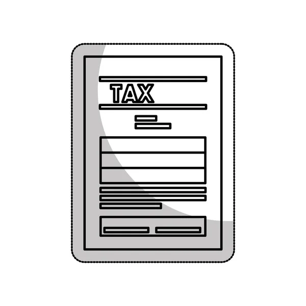 Archivo de documento fiscal icono aislado — Vector de stock