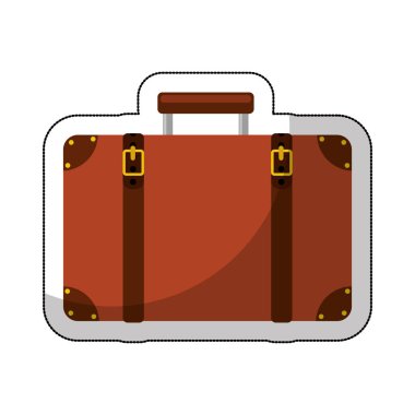 bavul seyahat izole simgesi