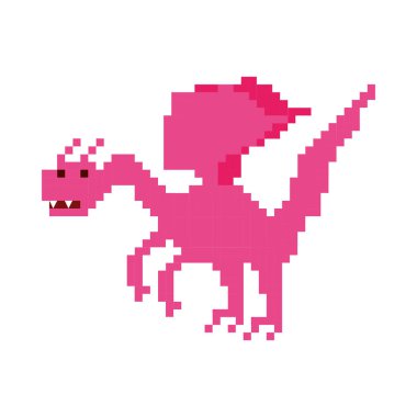 Ejderha canavara pixelated simgesi