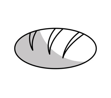 lezzetli ekmek izole simgesi