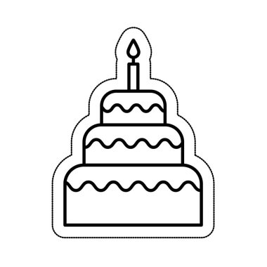 lezzetli tatlı pasta simgesi