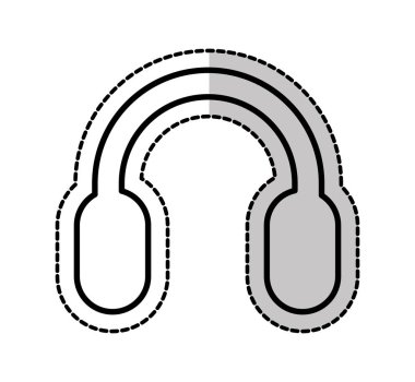 kulaklık ses aygıtı izole simgesi