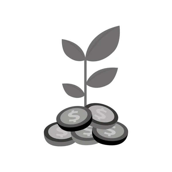 Zasadit izolované ikonou mince — Stockový vektor