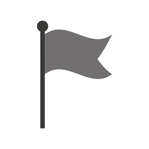 Localização da bandeira ícone isolado — Vetor de Stock