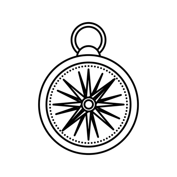 Kompas reizen apparaatpictogram — Stockvector