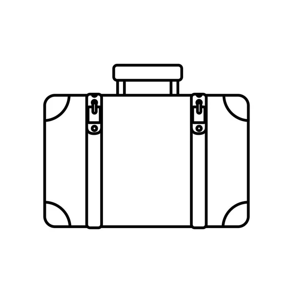 Bőrönd utazási elszigetelt ikon — Stock Vector