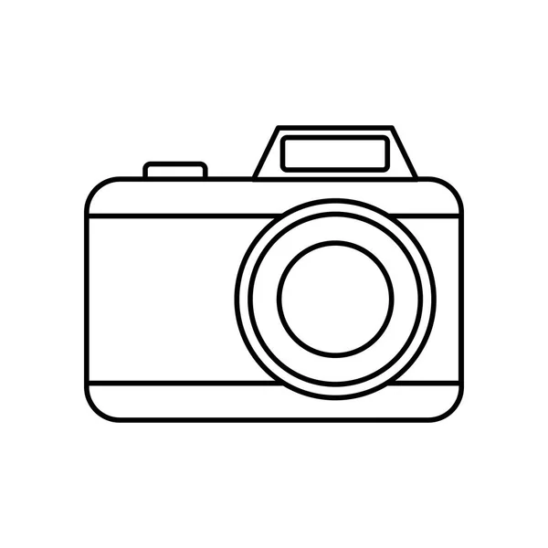 Cámara fotográfica aislado icono — Vector de stock