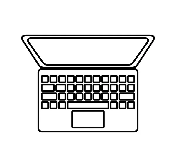 Laptop computer isolated icon — Stock Vector