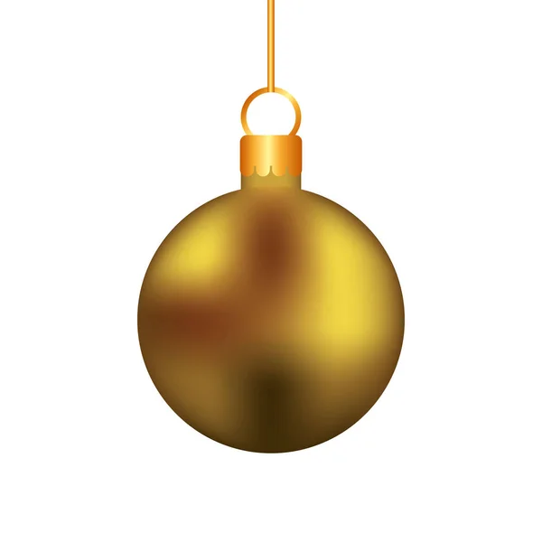 Dekorative Ikone der Weihnachtskugel — Stockvektor