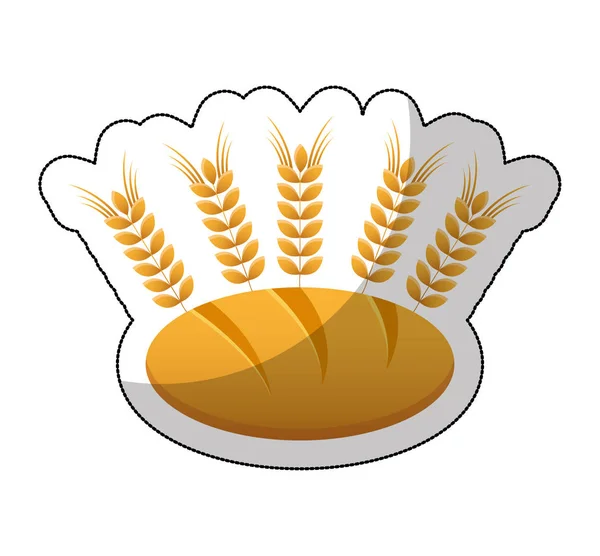 Delicious bread with spikes isolated icon — Stock Vector