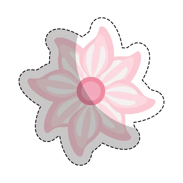 Lindo icono de flor aislada — Vector de stock