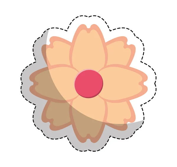 Lindo icono de flor aislada — Vector de stock