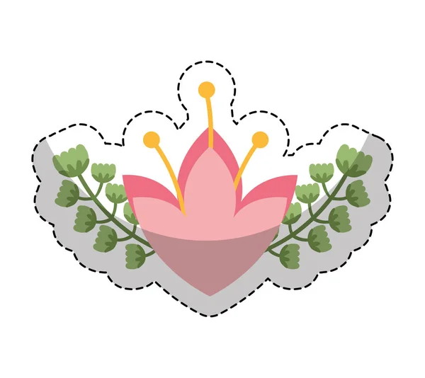 Guirnalda floral lindo decorativo — Vector de stock