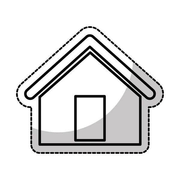 Silhueta da casa ícone isolado —  Vetores de Stock