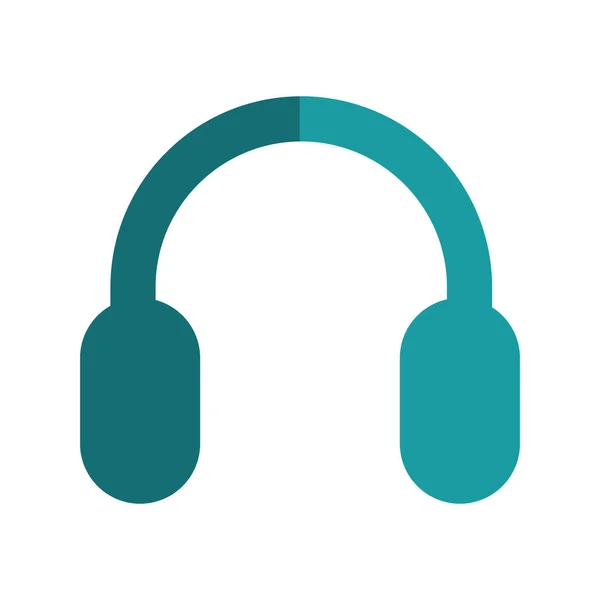 Headset audio apparaat geïsoleerde pictogram — Stockvector