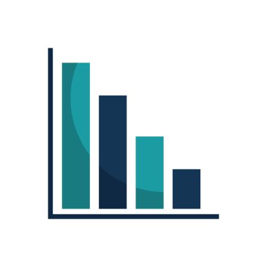 Barlar istatistikleri izole simgesi