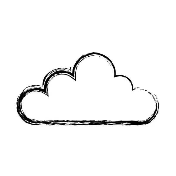 Cloud computing geïsoleerde pictogram — Stockvector