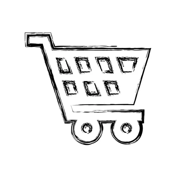 Carrito de compras icono comercial — Vector de stock