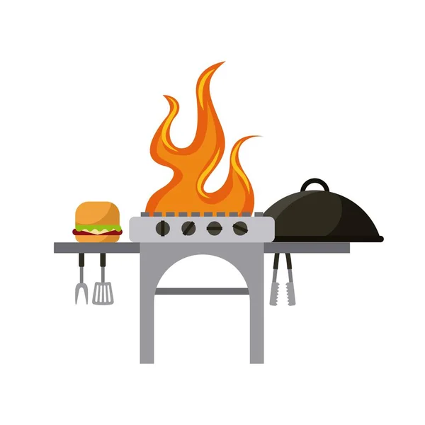 Barbecue grill design — Stock Vector