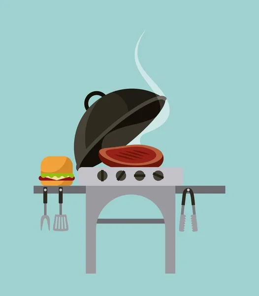 Barbecue grill design — Stock Vector