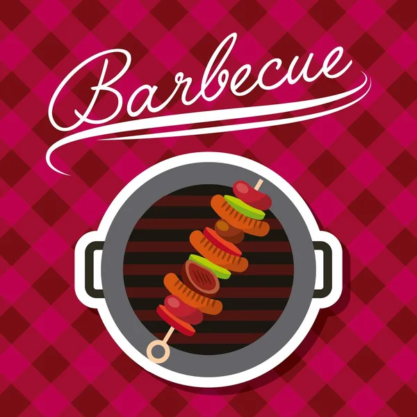 Conception de gril barbecue — Image vectorielle