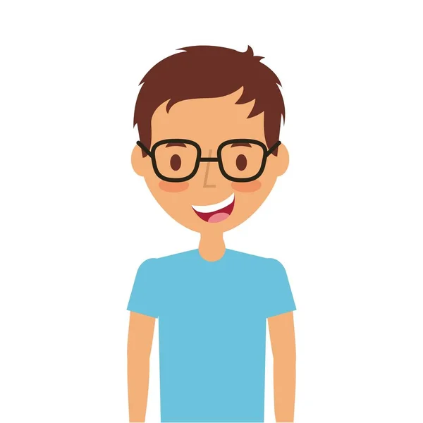 Icono de dibujos animados hombre joven — Vector de stock