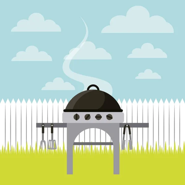 Conception de gril barbecue — Image vectorielle