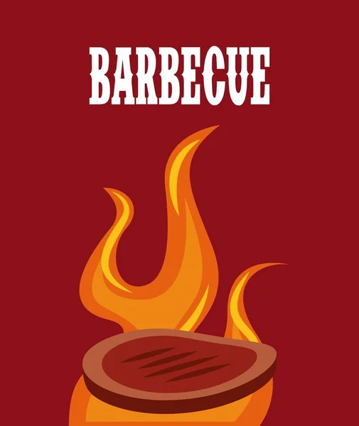 Barbecue design griglia — Vettoriale Stock