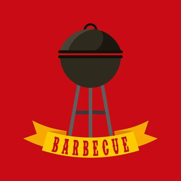 Barbacoa parrilla diseño — Archivo Imágenes Vectoriales